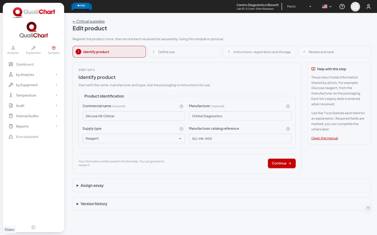 Product registration in four steps